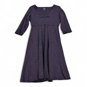 Toad&Co Women's Midi Dress XS 3/4 Sleeve Plum